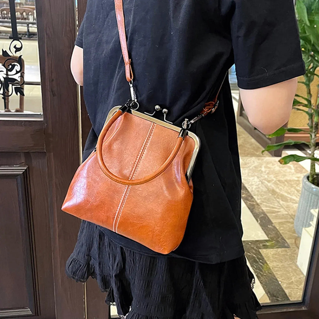 Soft Leather Crossbody Bag for Women, Multi Pocket Lightweight Shoulder Purse and Handbag