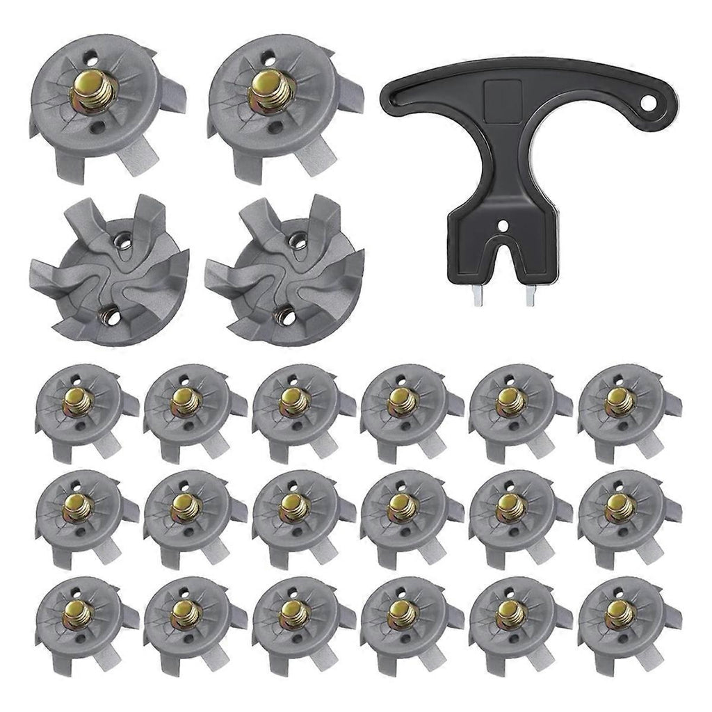 Golf Spikes Set Includes 30 Pcs Golf Studs Replacement Golf Studs Spanner Metal Thread Screw 6mm Dia Golf Spike too-xindaren