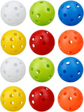 12-Pack Golf Practice Balls, Hollow Practice Balls with Airflow, 42mm Plastic Golf Balls, for Swing Training, Driving Range, Home Use