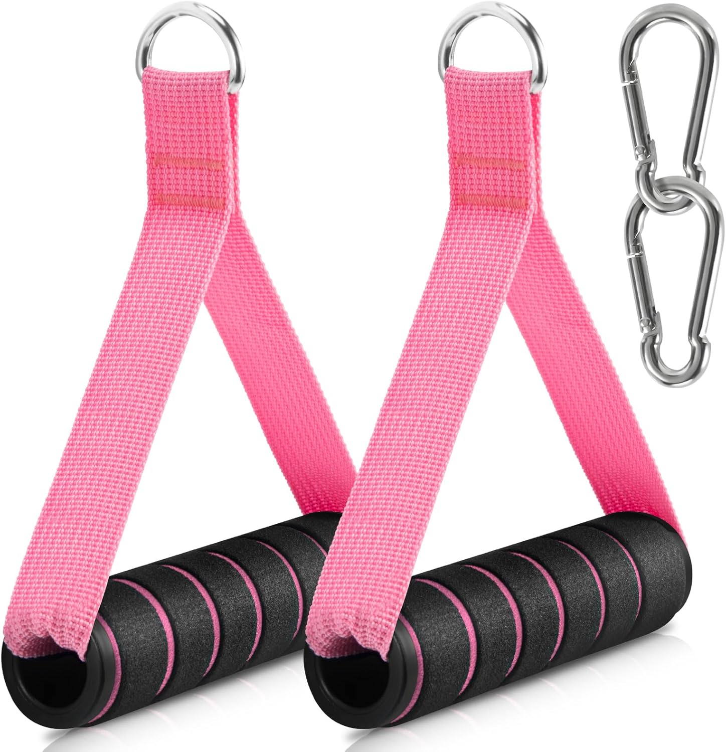 2 Pack Upgraded Exercise Handles, Gym Handle Equipment for Cable Machine Attachments, Strength Training Workout, Pilates, Home Gym, Resistance Bands, Heavy Duty Workout Accessories