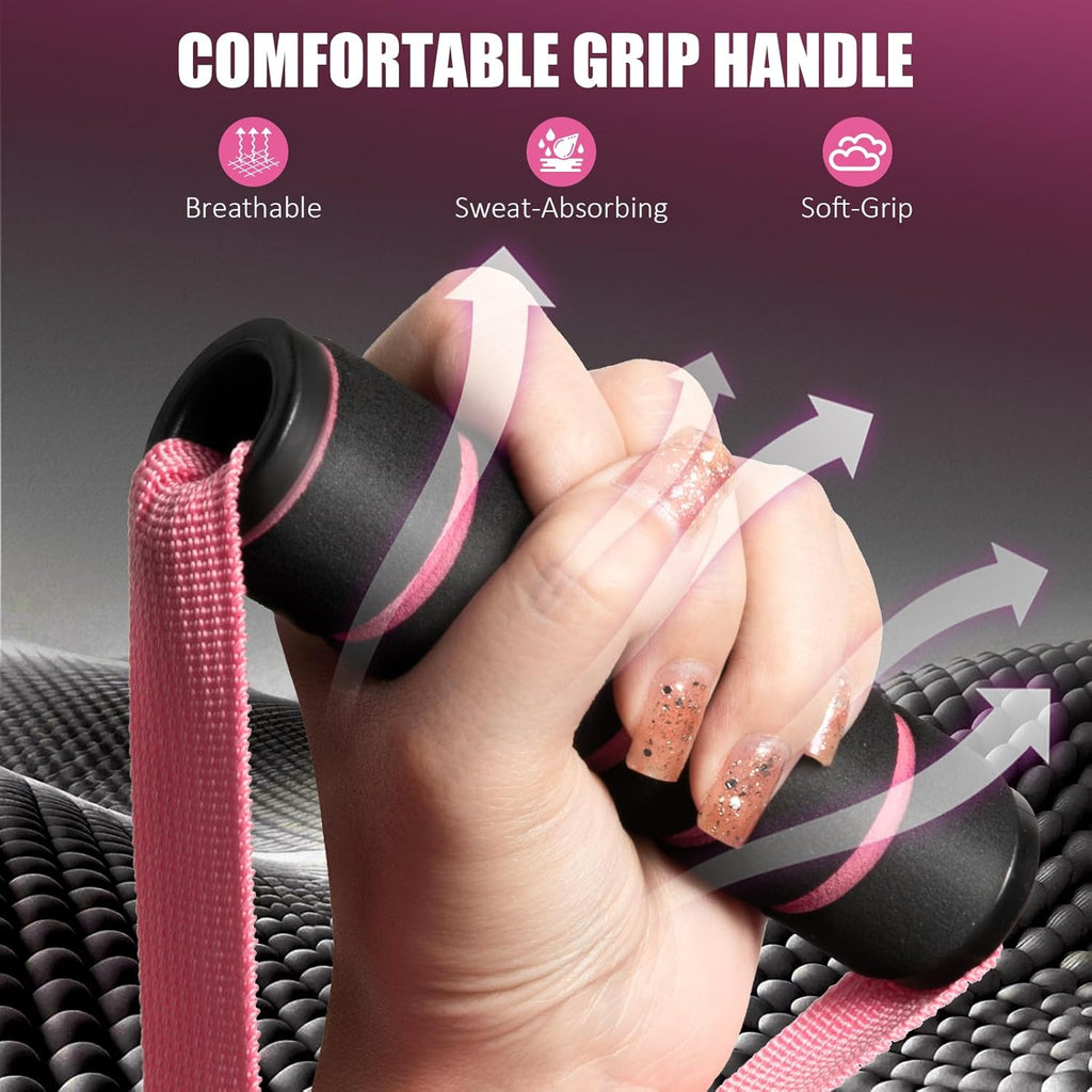 2 Pack Upgraded Exercise Handles, Gym Handle Equipment for Cable Machine Attachments, Strength Training Workout, Pilates, Home Gym, Resistance Bands, Heavy Duty Workout Accessories