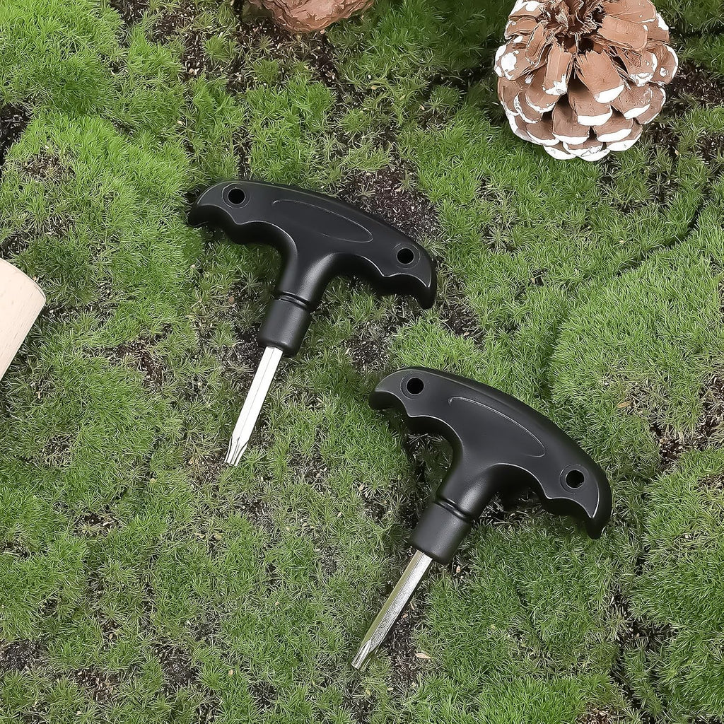 2 Pcs Golf Wrench, Adjustable Golf Tool with Plastic Handle, Stainless Steel Golf Driver Tool, Golf Driver Tool, Golf Torque Wrench for Golf Club Driver Shaft Adapter Torque Tool, Golf Club Tool