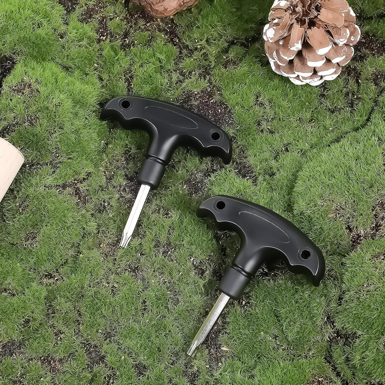 2 Pcs Golf Wrench, Adjustable Golf Tool with Plastic Handle, Stainless Steel Golf Driver Tool, Golf Driver Tool, Golf Torque Wrench for Golf Club Driver Shaft Adapter Torque Tool, Golf Club Tool