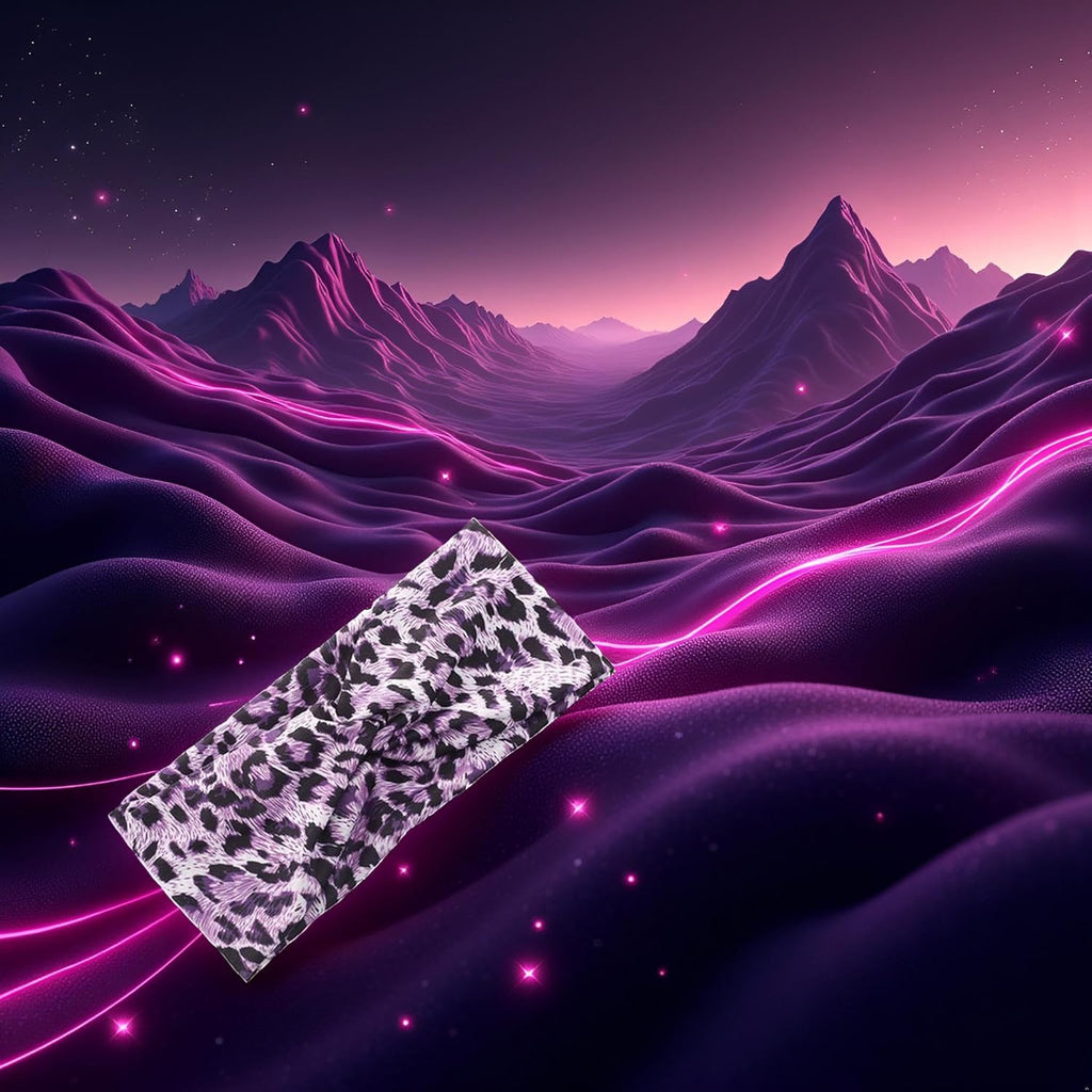 Purple Fashion Women Leopard Print Cross Elastic Headband Gym Hairband Hair Women's Fashion Headbands