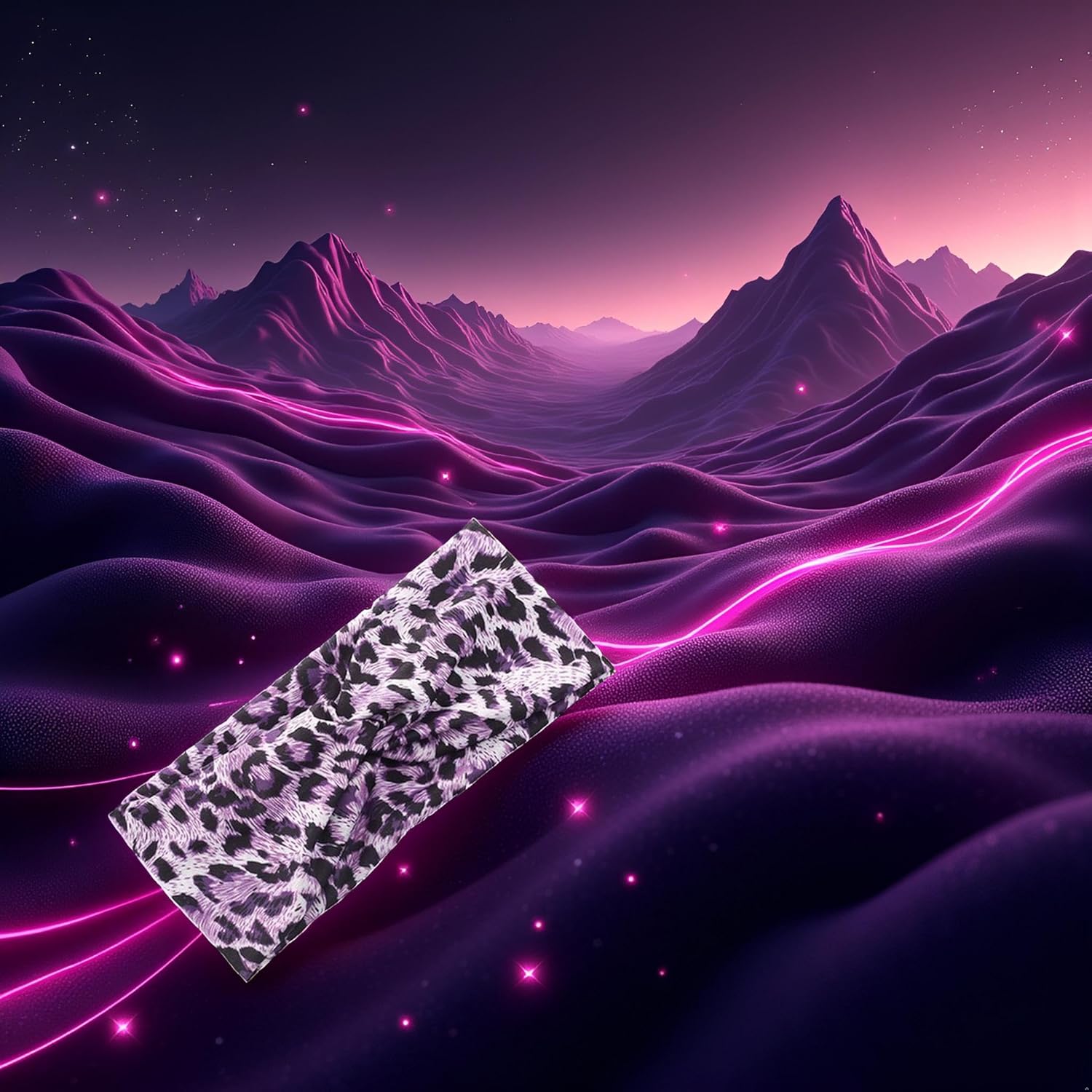 Purple Fashion Women Leopard Print Cross Elastic Headband Gym Hairband Hair Women's Fashion Headbands