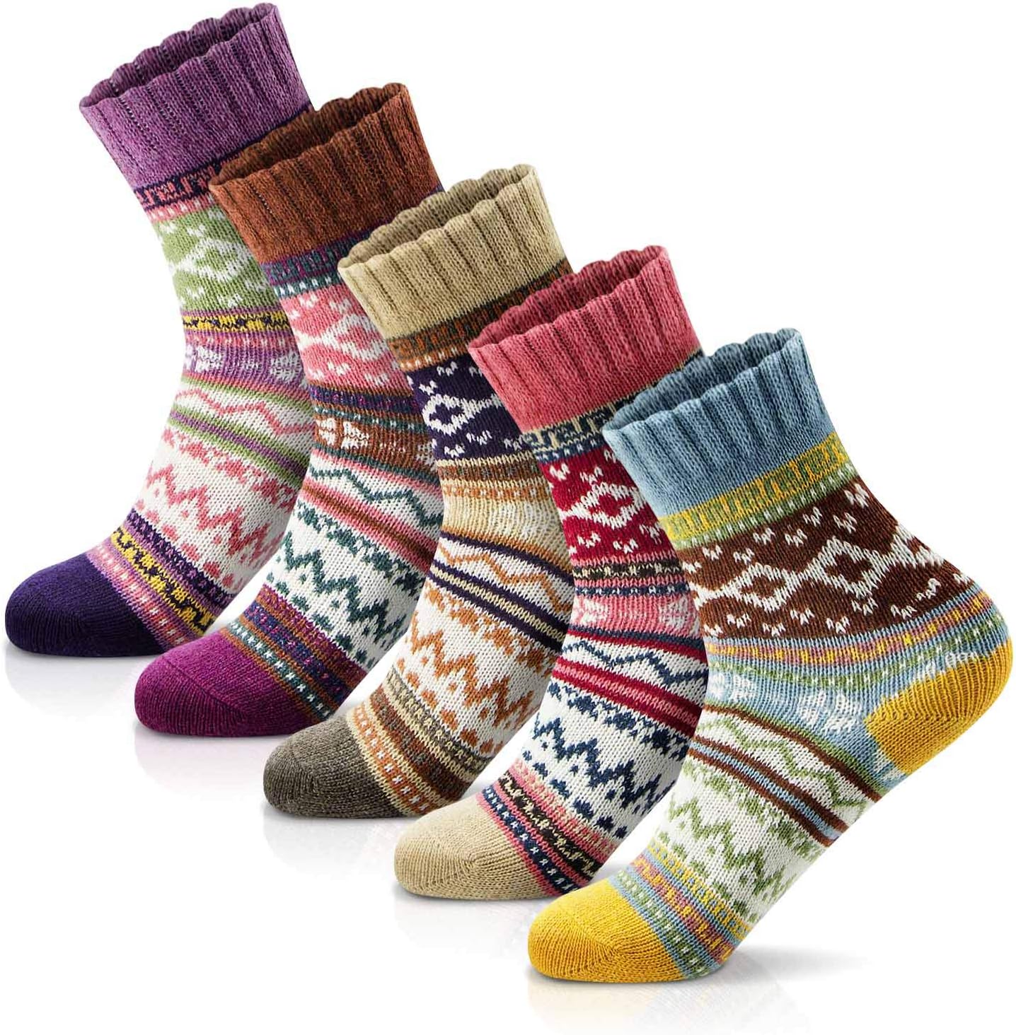 Socks for Women - Stocking Stuffers Gifts for Women - Warm Thick Soft Wool Cozy Crew Socks Christmas Gifts for Woman