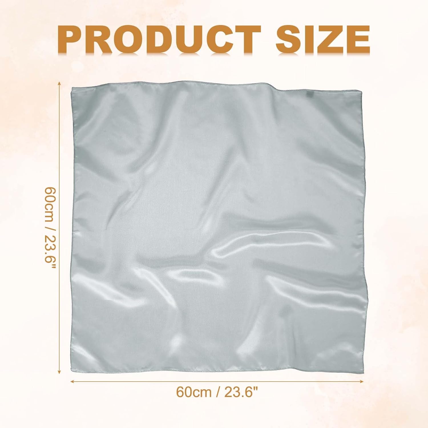 Satin Neck Square Scarf for Women Solid Color Silk Purse Scarf Lightweight Fashion Scarves Headband for Hair Handbag