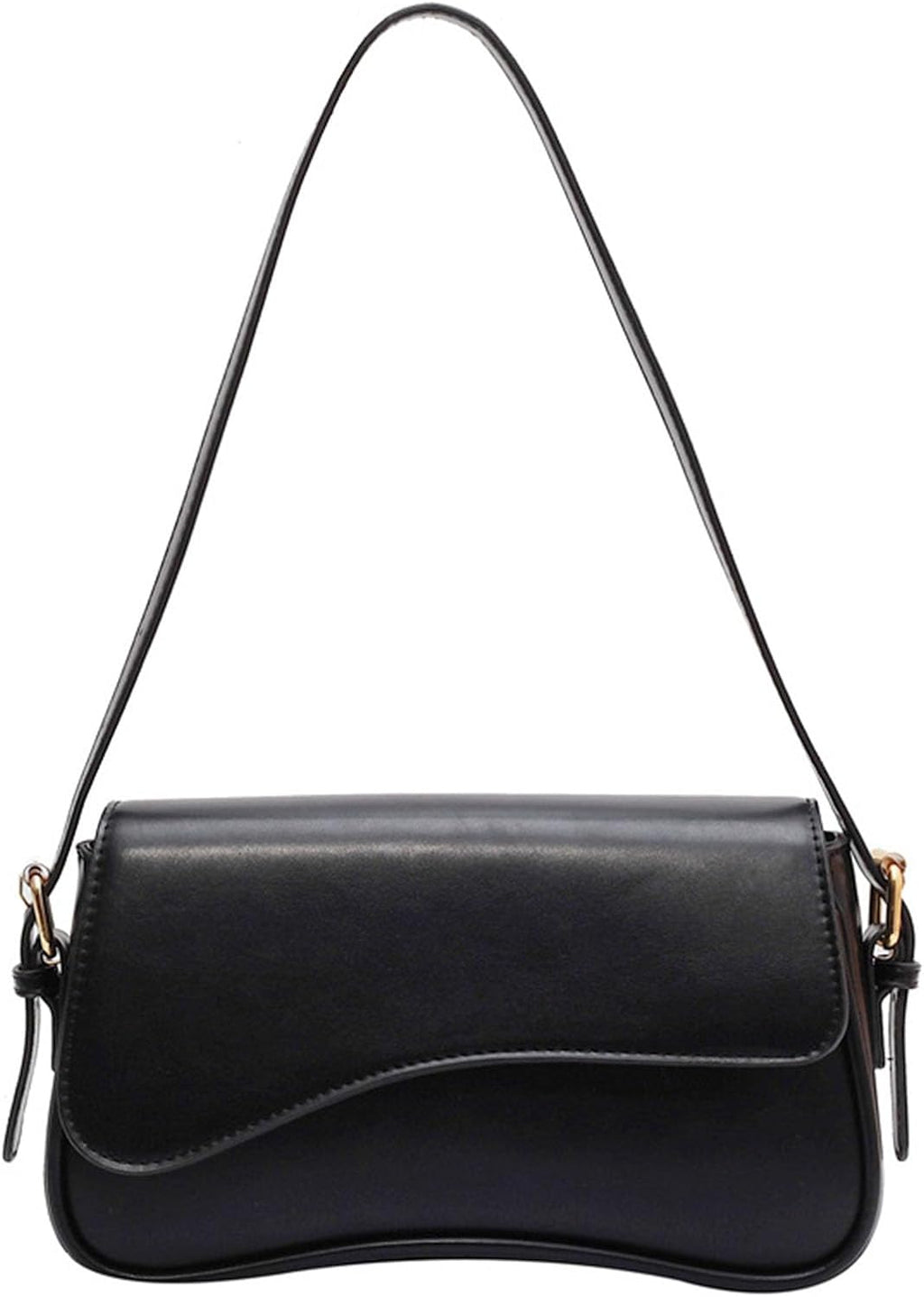 Women's Crescent Shoulder Bags Retro Y2k 90s Hobo Handbags Top Handle Faux Leather Underarm Bag Fashion Clutch Purses