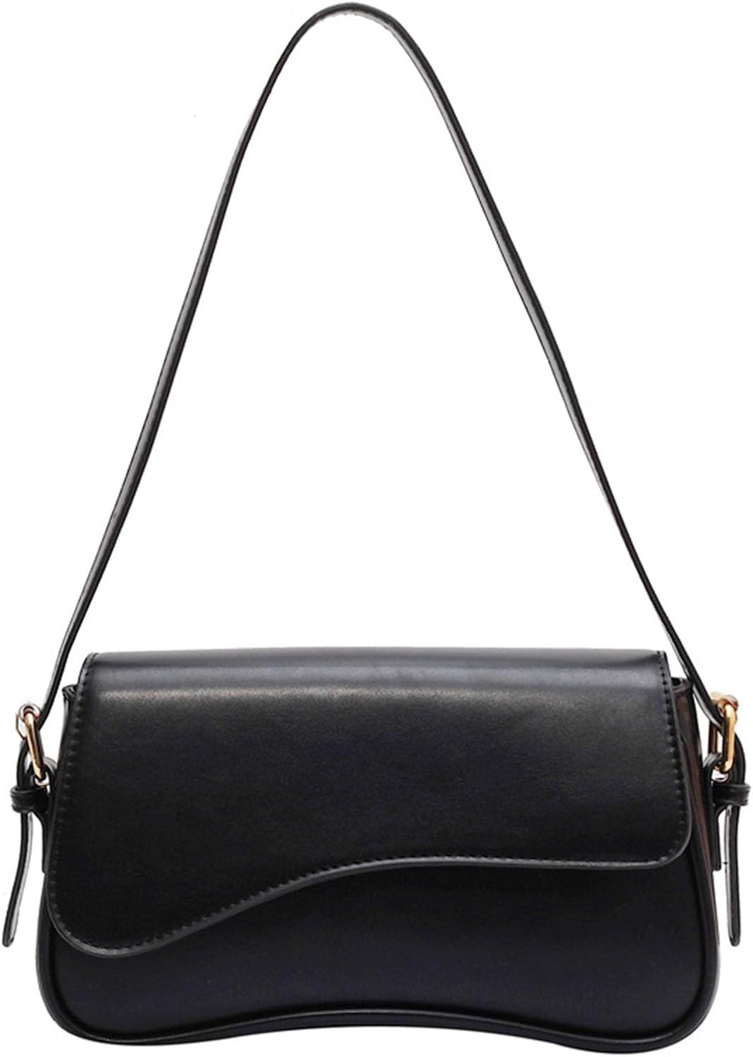 Women's Crescent Shoulder Bags Retro Y2k 90s Hobo Handbags Top Handle Faux Leather Underarm Bag Fashion Clutch Purses