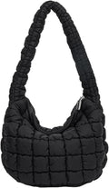Quilted Tote Bag for Women Puffer Bag Lightweight Padding Shoulder Bag Hobo Bag Satchel Handbag Cloud Bag with Zip 2023