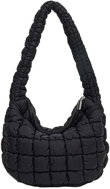Quilted Tote Bag for Women Puffer Bag Lightweight Padding Shoulder Bag Hobo Bag Satchel Handbag Cloud Bag with Zip 2023
