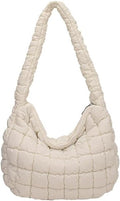 Quilted Tote Bag for Women Puffer Bag Lightweight Padding Shoulder Bag Hobo Bag Satchel Handbag Cloud Bag with Zip 2023
