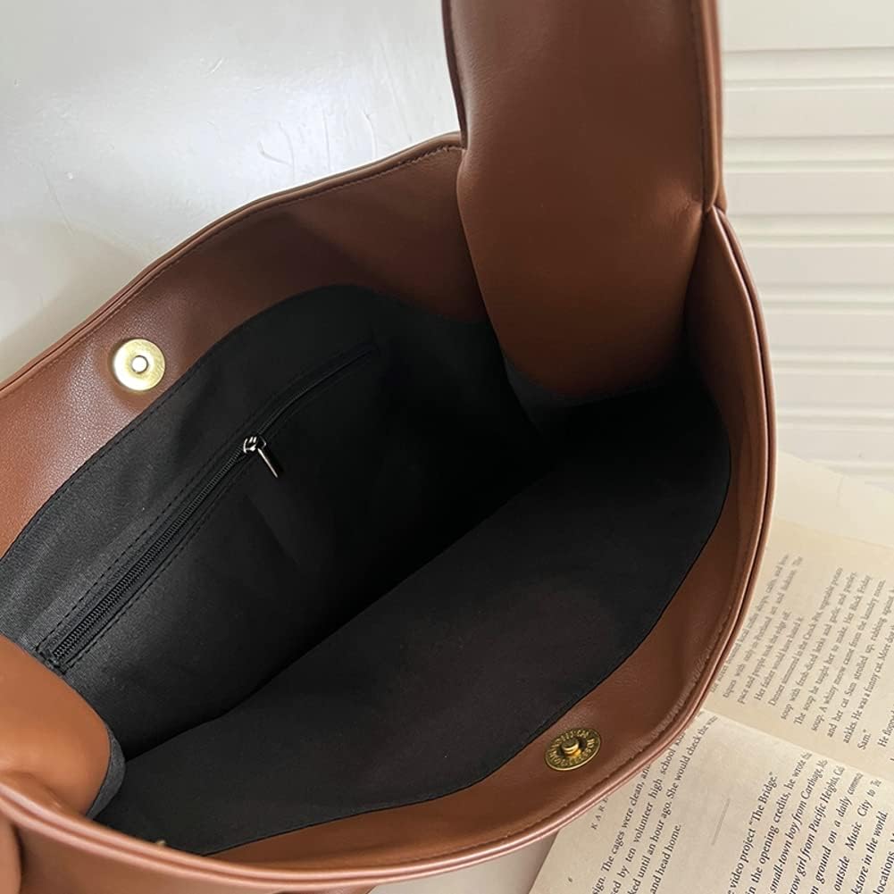 Women Tote Handbags Chic Vegan Leather Tote Bag Purse Stylish Casual Trendy Large Soft Shoulder Bag