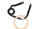 2 pcs Wood Gymnastic Rings - Olympic Gym Rings with Adjustable Straps, Heavy Duty Gym Equipment for Home Gym, Train Workout, Strength Training 28mm