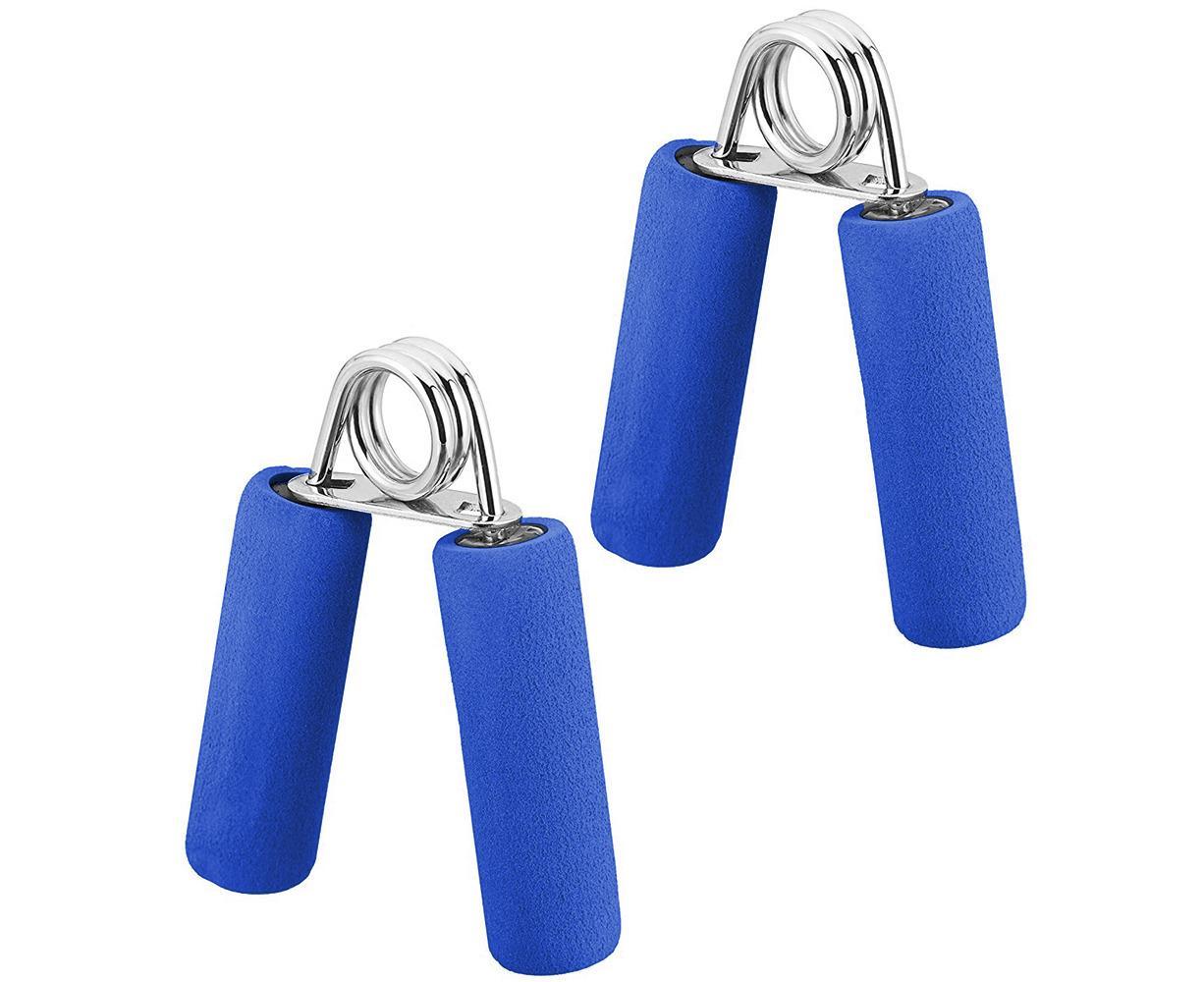 Hand Grip Strengthener,Develop Hand and Forearm Grip Strength for Peak Performance in Sports. Perfect Equipment for Gyms - Bonus Foam Sleeves - Blue