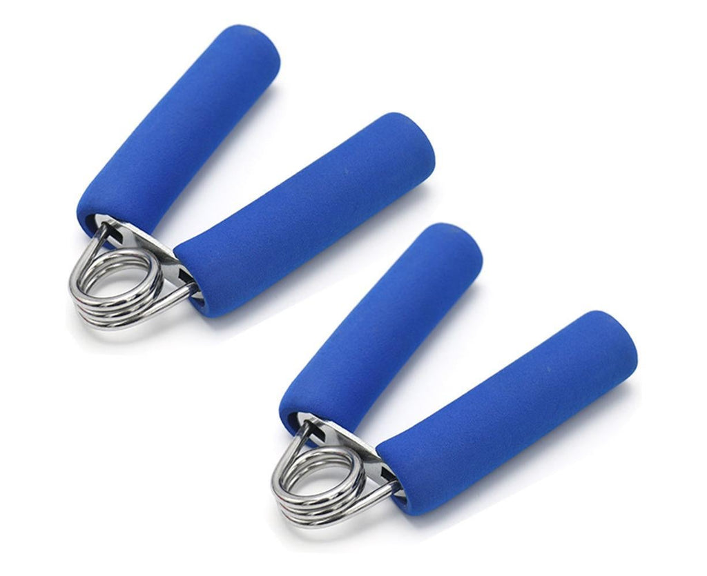 Hand Grip Strengthener,Develop Hand and Forearm Grip Strength for Peak Performance in Sports. Perfect Equipment for Gyms - Bonus Foam Sleeves - Blue