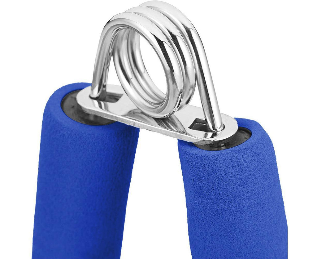 Hand Grip Strengthener,Develop Hand and Forearm Grip Strength for Peak Performance in Sports. Perfect Equipment for Gyms - Bonus Foam Sleeves - Blue