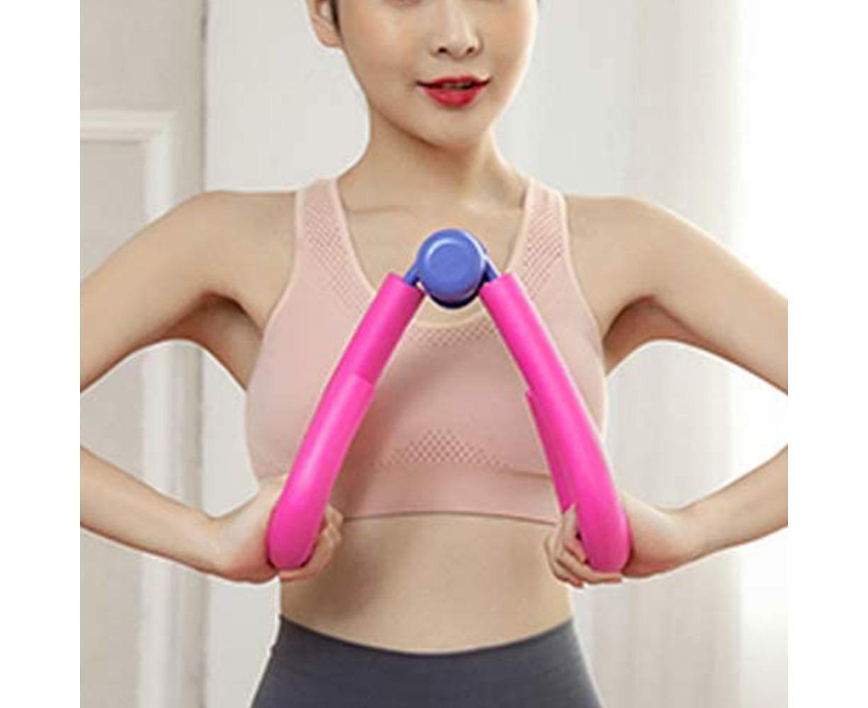 Thigh Master Trainer Exerciser, Thigh Trimmer Leg Exercise Thin Legs Training Device Weight Loss Home Gym Trainer Equipment for Women and Men - Pink