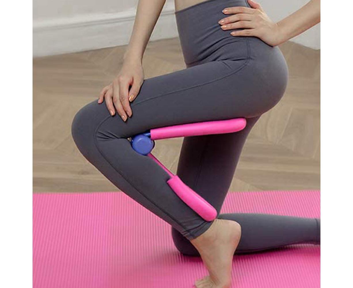 Thigh Master Trainer Exerciser, Thigh Trimmer Leg Exercise Thin Legs Training Device Weight Loss Home Gym Trainer Equipment for Women and Men - Pink