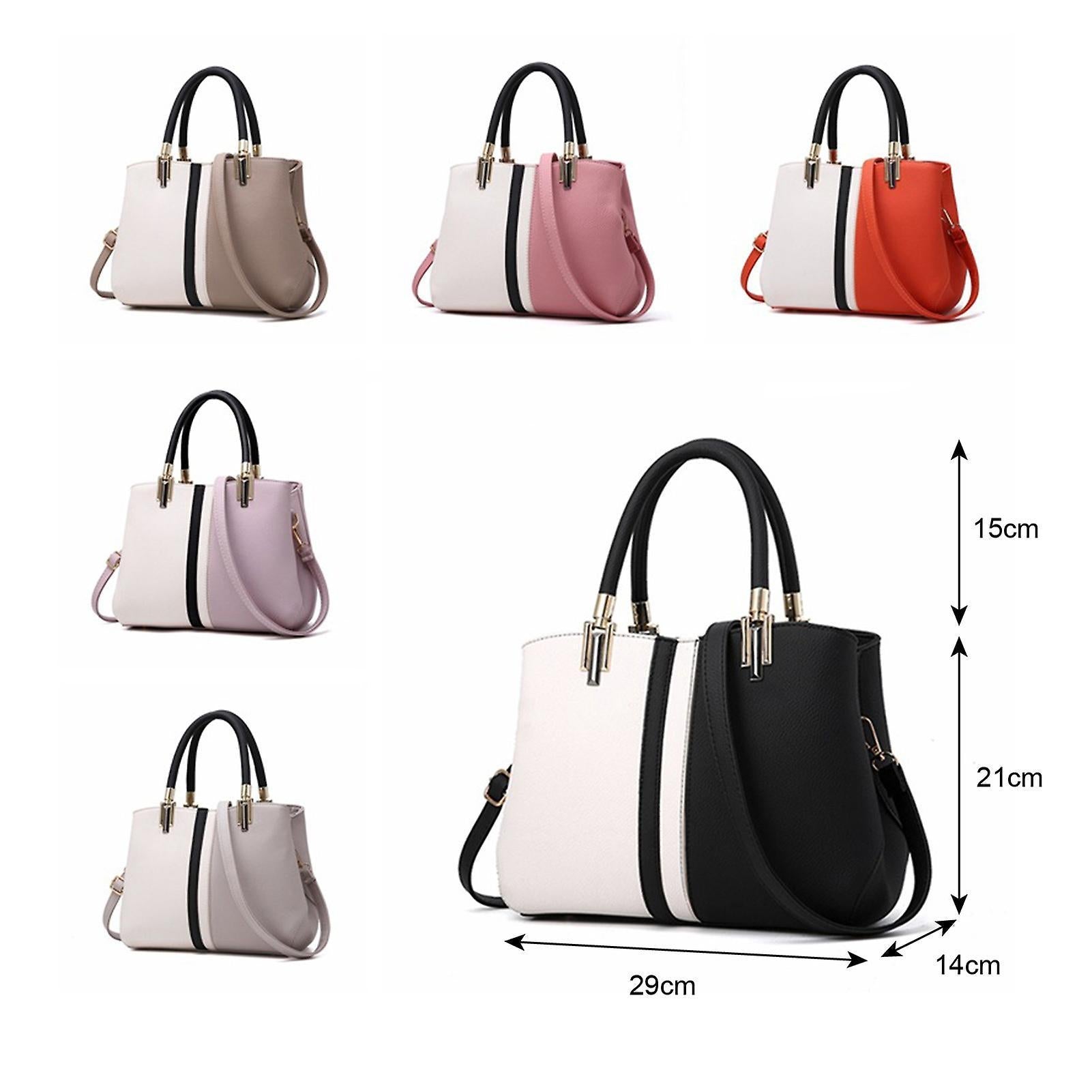 Women's PU Leather Tote Bag Large Capacity Waterproof Handbag