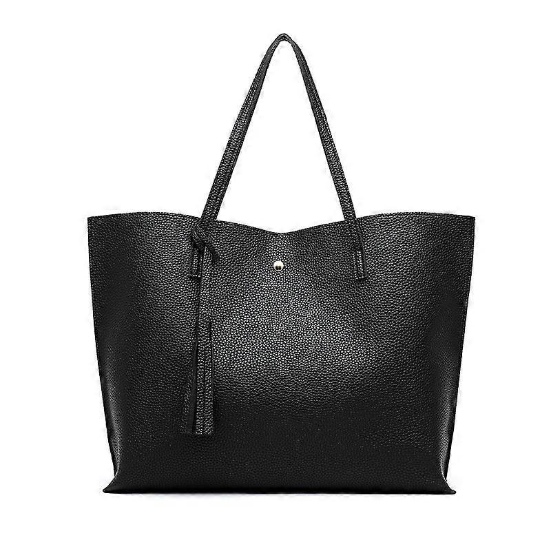 Women's Leather Tote Bag Large Capacity Ladies Handbag Casual Tote