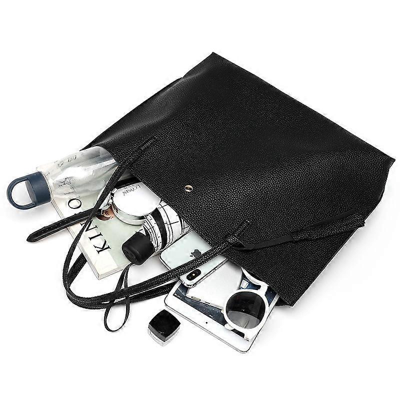 Women's Leather Tote Bag Large Capacity Ladies Handbag Casual Tote