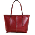 Women's Leather Tote Bag Cowhide Shoulder Bag or Handbag - Red