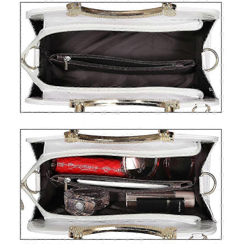 Women's Patent Leather Tote Bag Fashion Shiny Handbag