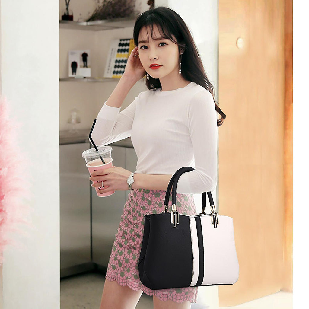 Women's PU Leather Tote Bag Large Capacity Waterproof Handbag