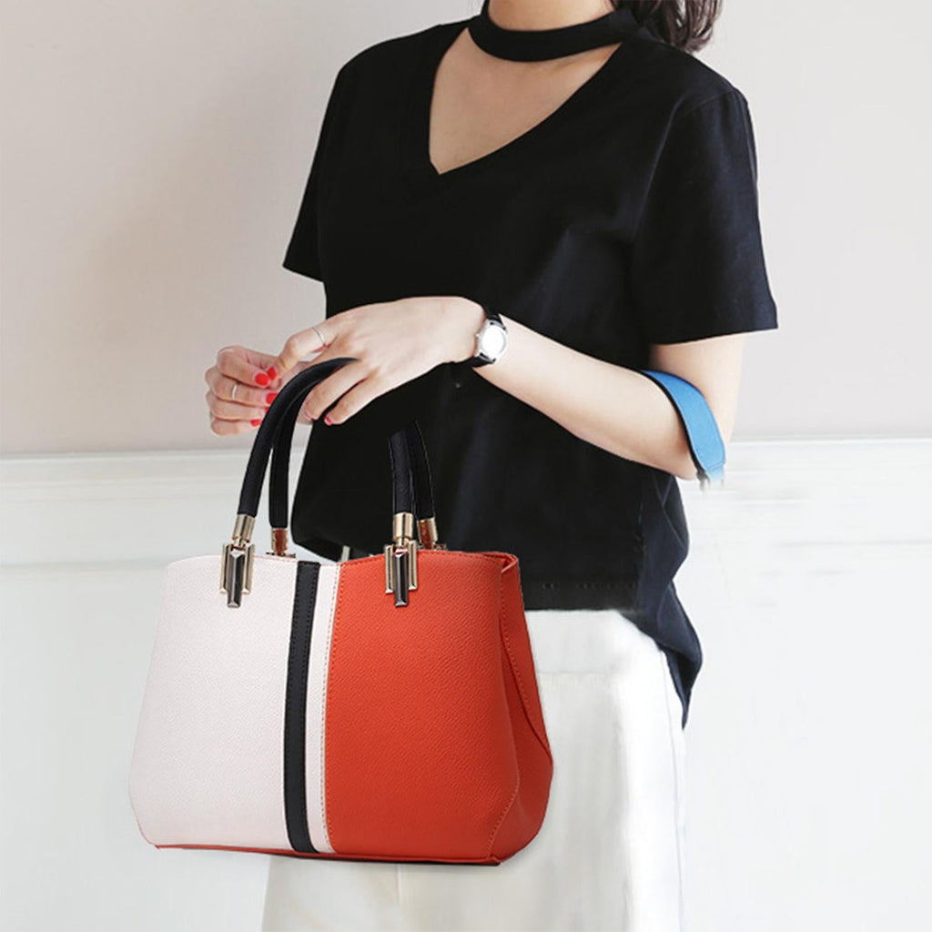 Women's PU Leather Tote Bag Large Capacity Waterproof Handbag