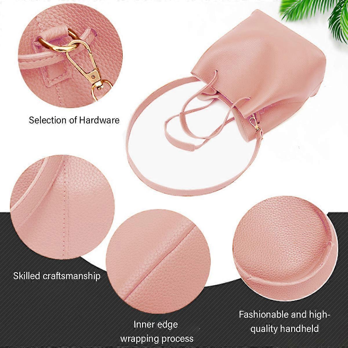 Fashion PU Leather Tote Bag Set for Women Handbag + Shoulder Bag