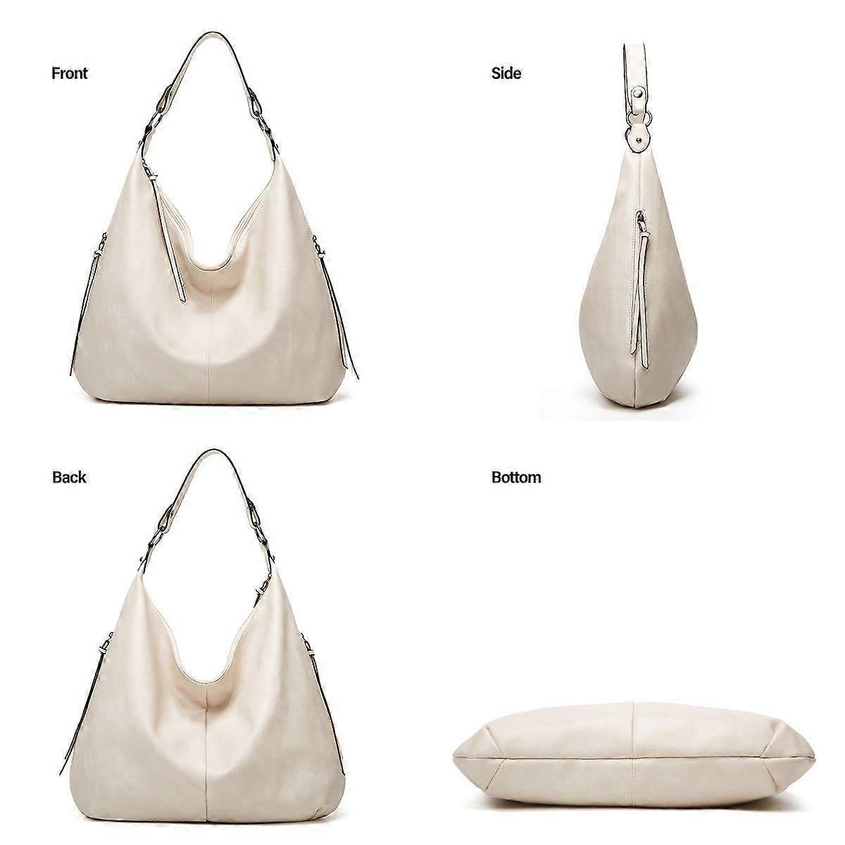Women's Soft Leather Tote Bags 3pcs Fashion Handbag Wallet Shoulder Purse Set
