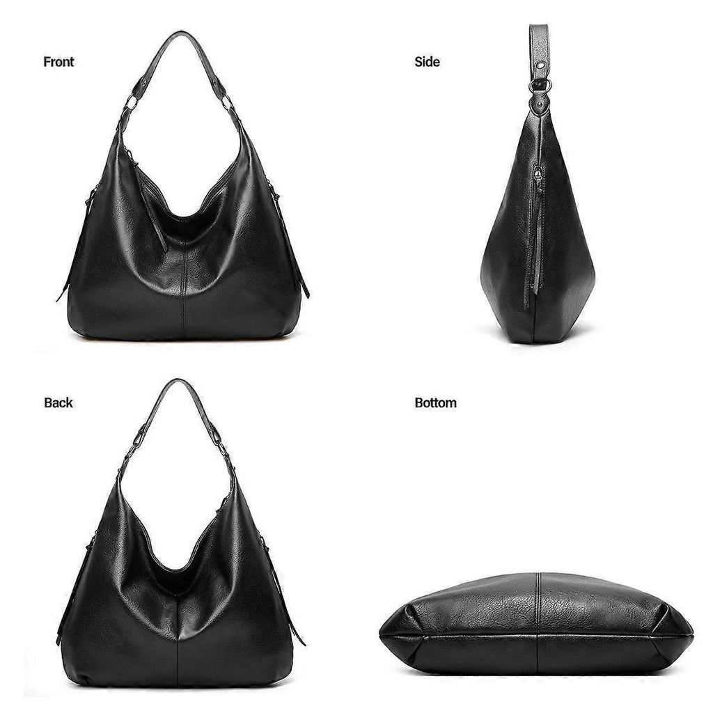 Women's Soft Leather Tote Bags 3pcs Fashion Handbag Wallet Shoulder Purse Set