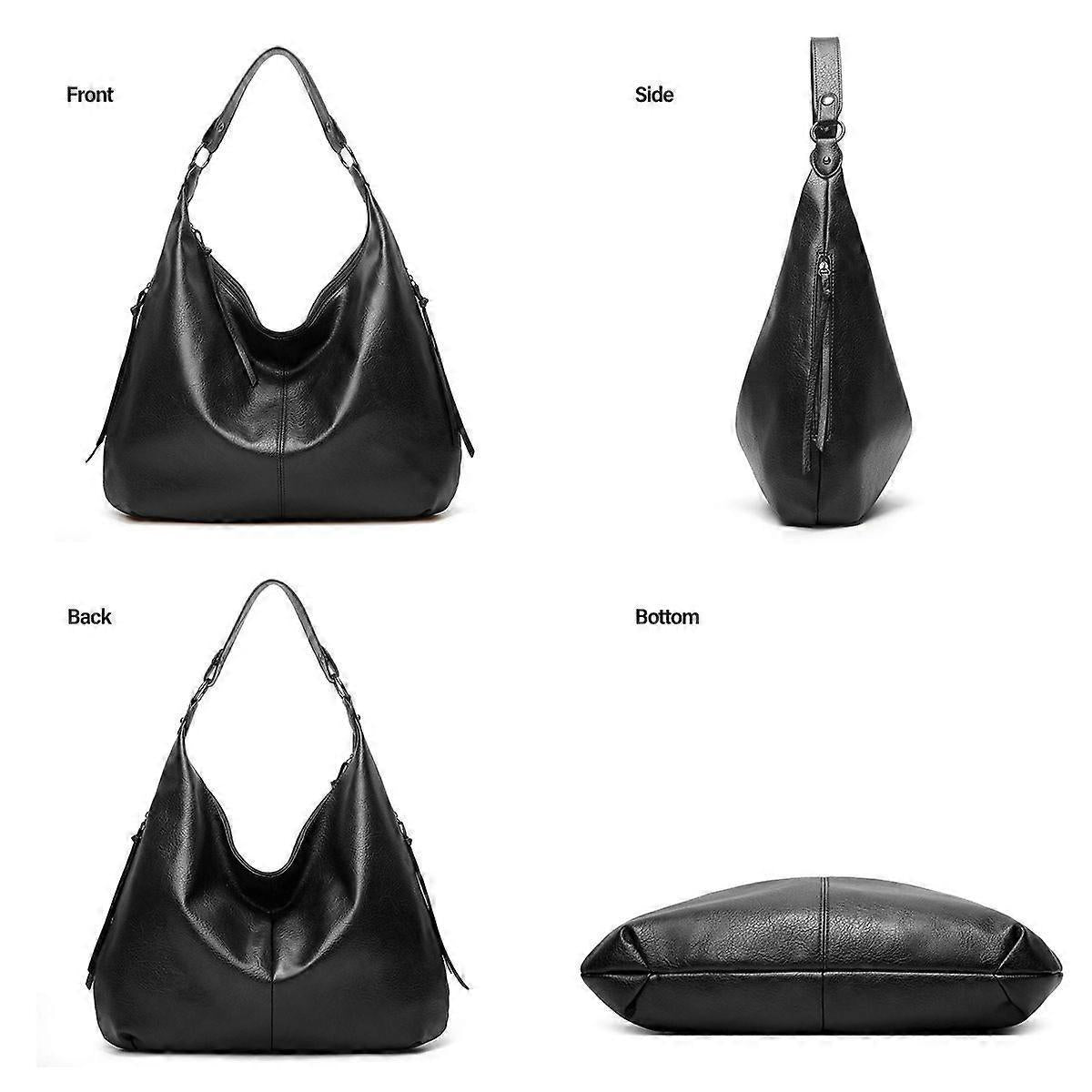 Women's Soft Leather Tote Bags 3pcs Fashion Handbag Wallet Shoulder Purse Set