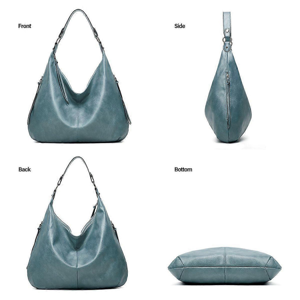 Women's Soft Leather Tote Bags 3pcs Fashion Handbag Wallet Shoulder Purse Set