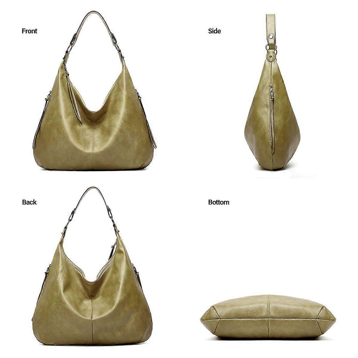 Women's Soft Leather Tote Bags 3pcs Fashion Handbag Wallet Shoulder Purse Set