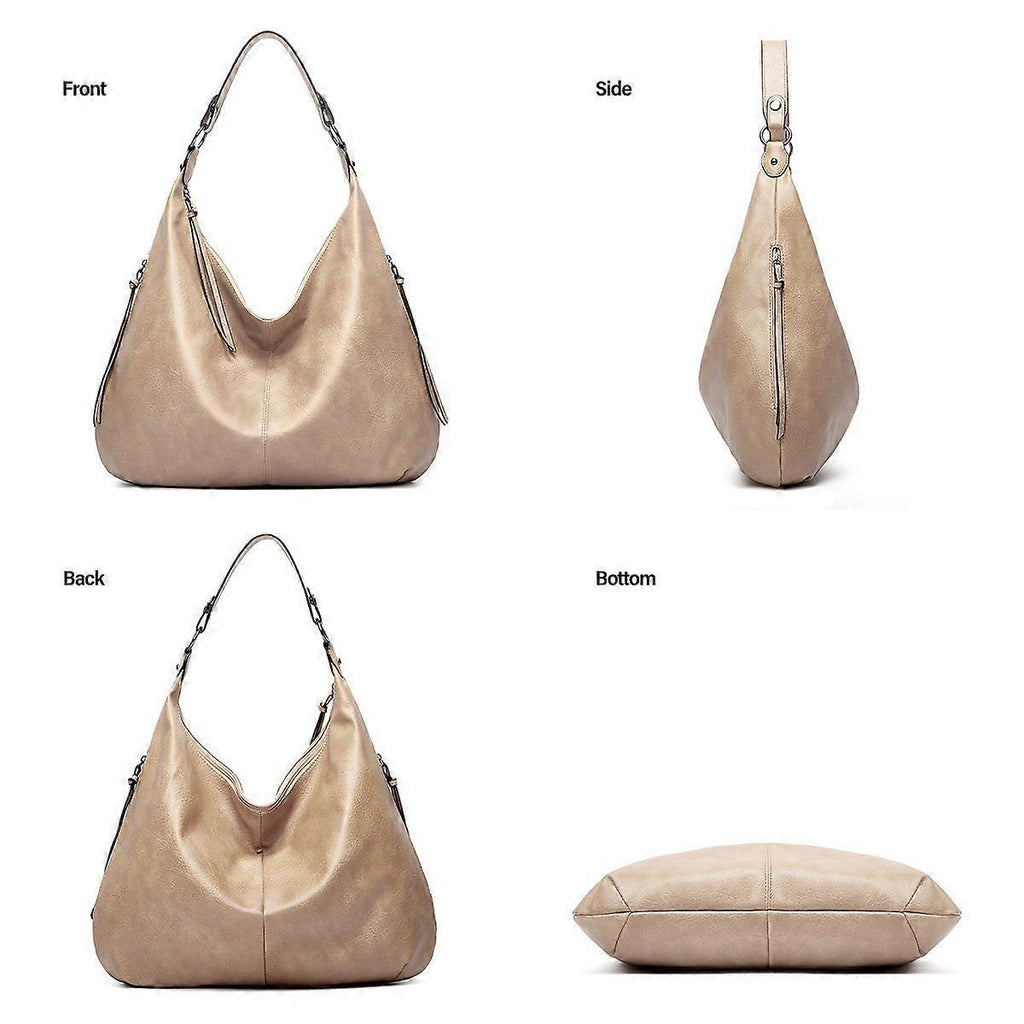 Women's Soft Leather Tote Bags 3pcs Fashion Handbag Wallet Shoulder Purse Set