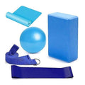 5pc Yoga Set - Yoga Ball, Block, Elastic Band, Stretch Band, Belt