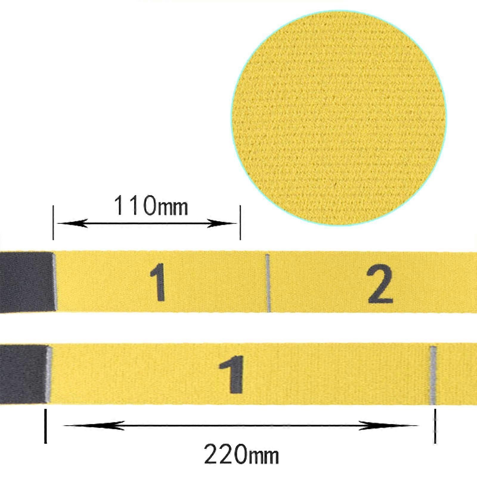 8-Loop Yellow Yoga Elastic Strap for Pilates & Gym Stretching