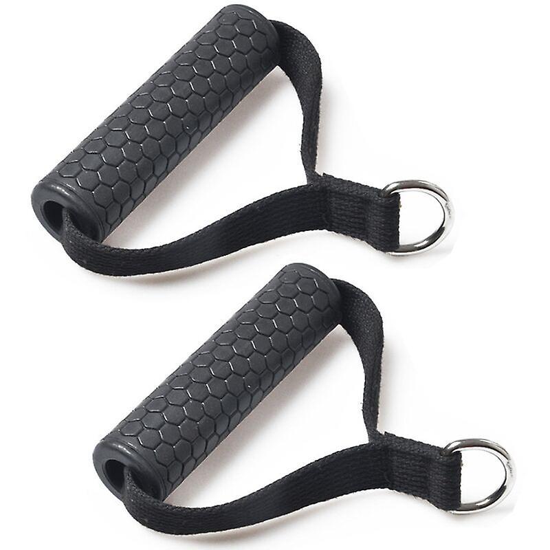 2pcs Rubber Cable Machine Grips, Resistance Band Handle Attachment for Home Gym