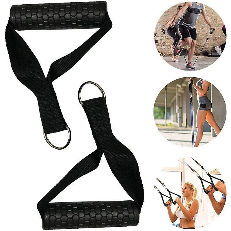 2pcs Rubber Cable Machine Grips, Resistance Band Handle Attachment for Home Gym