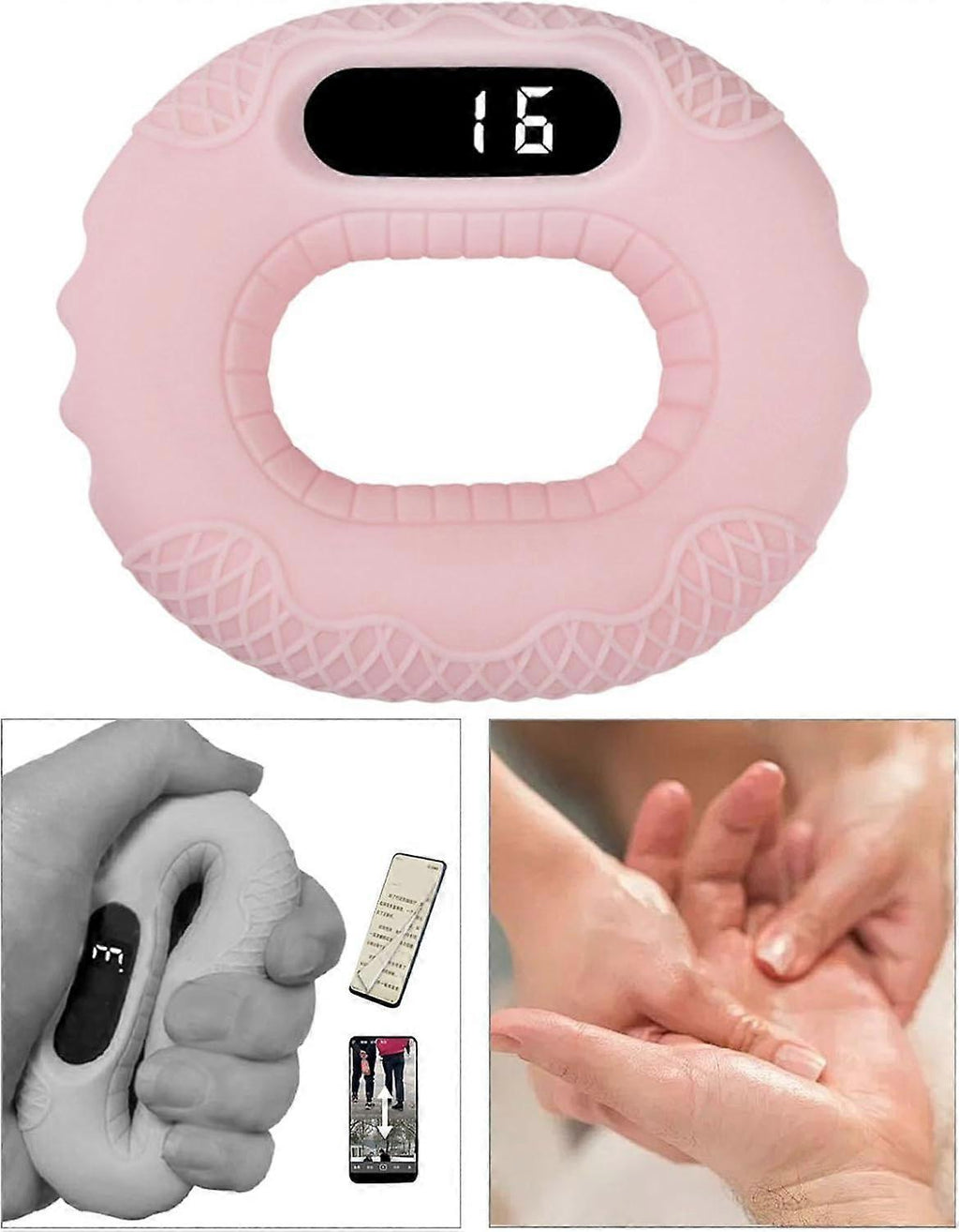 Hand Grip Strengthener, Finger & Forearm Exerciser for Gym & Home Use