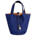 Tote Bag for Women Vegan Leather Bucket Purse for Women Top Handle Handbag Shoulder Bag-Blue