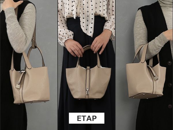 Tote Bag for Women Vegan Leather Bucket Purse for Women Top Handle Handbag Shoulder Bag-Khaki