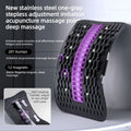 Adjustable Lumbar Relief Stretcher, Magnetic Back Traction Device, Home Massage Equipment—Dark Purple