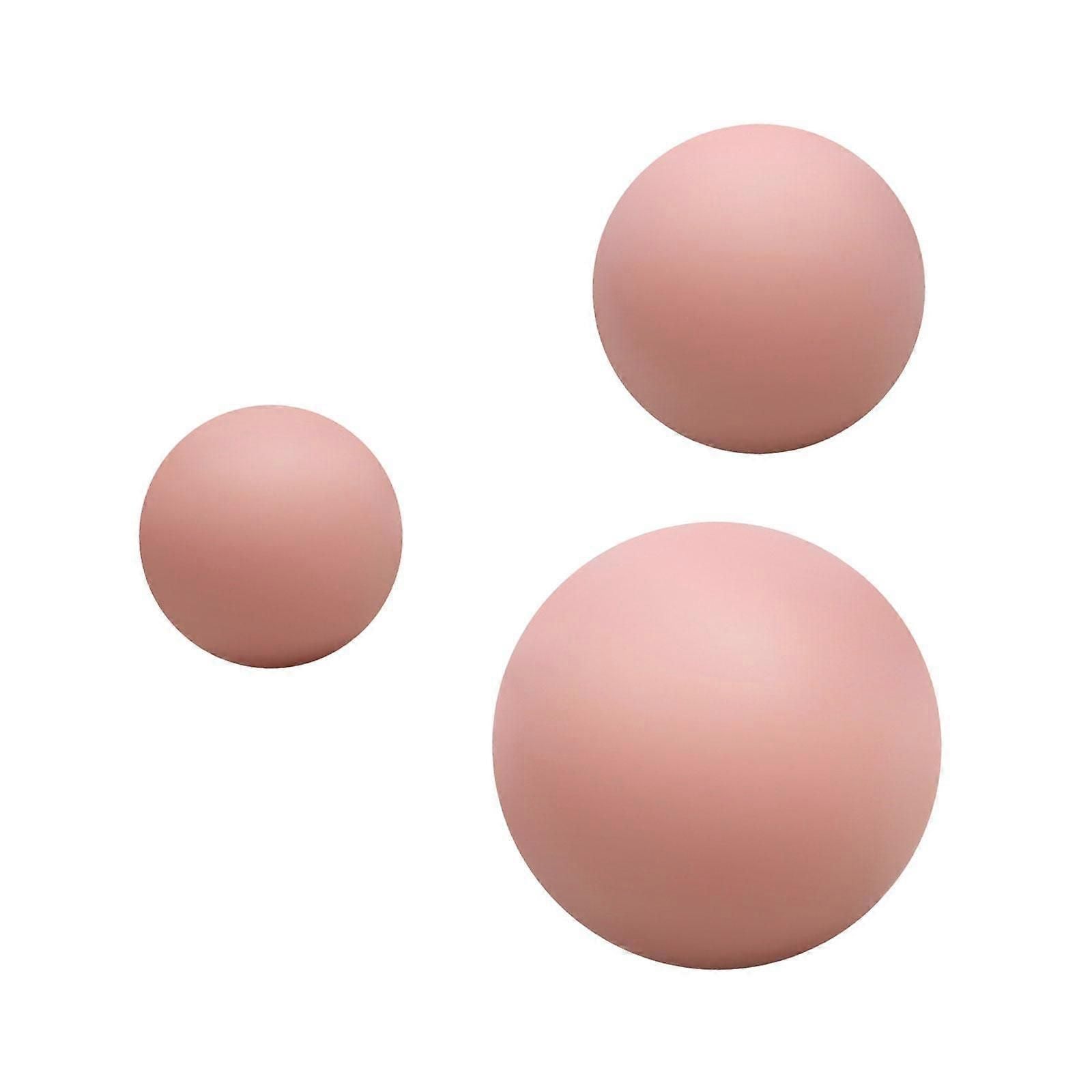 3Pcs Massage Balls Back Massage Equipment Yoga Balls for Women Training Yoga - Pink