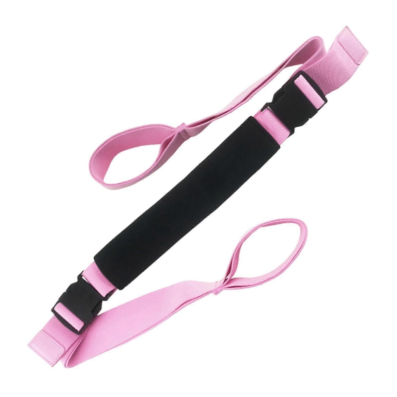 Yoga Strap Yoga Stretching Strap Premium Fitness Portable Exercise Dance - Pink
