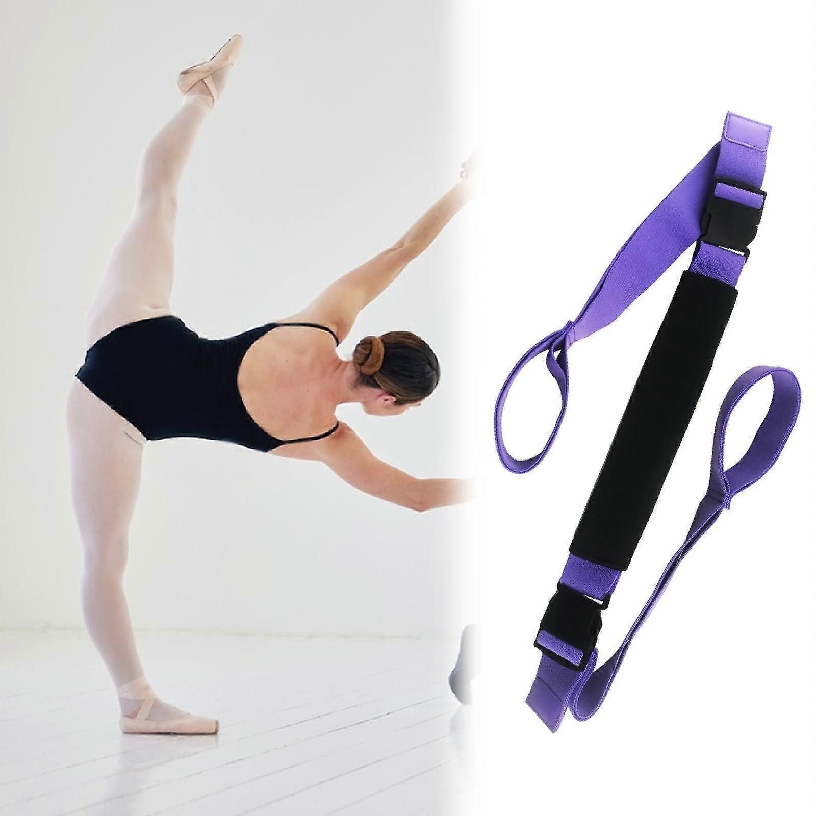 Yoga Strap Yoga Stretching Strap Premium Fitness Portable Exercise Dance - Purple