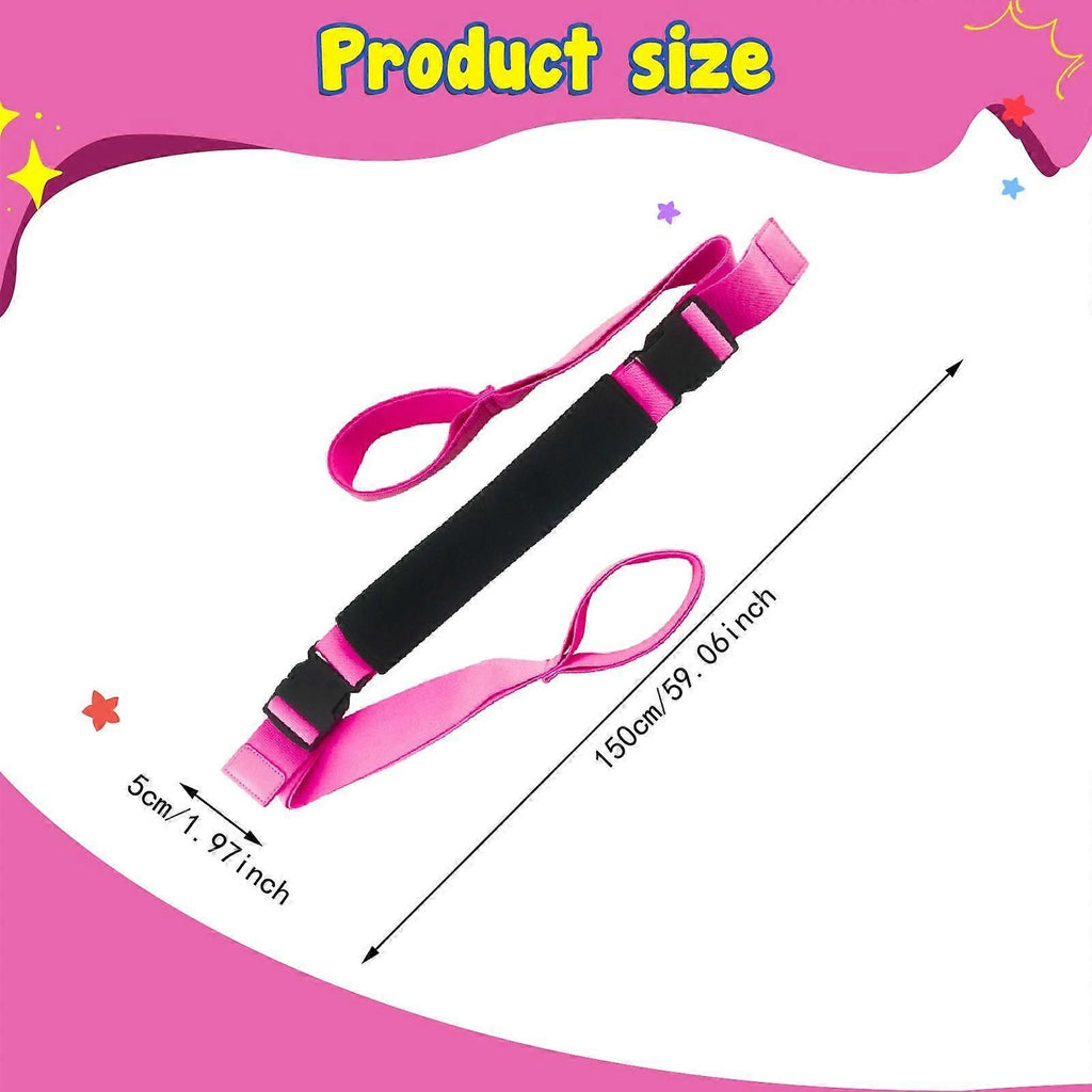 Yoga Strap Yoga Stretching Strap Premium Fitness Portable Exercise Dance - Rose Red