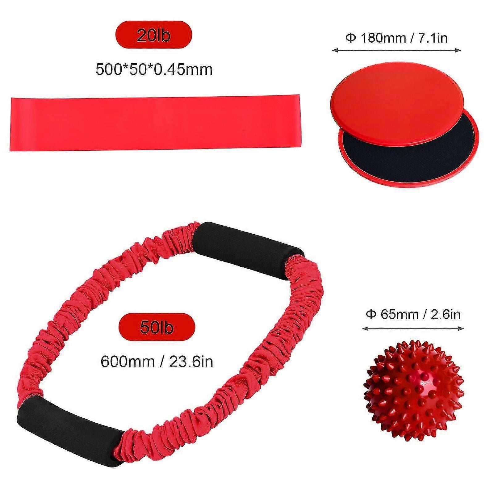 Yoga Fitness O-ring Tensioner Six-piece Stretch Strap For Yoga Exercise Pilates Black
